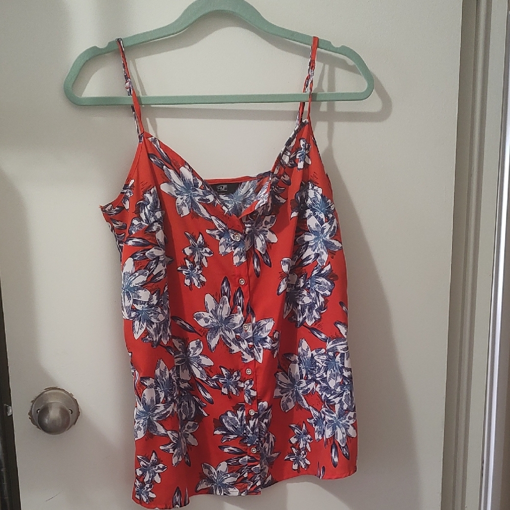 F&F Red and Blue Floral Camisole